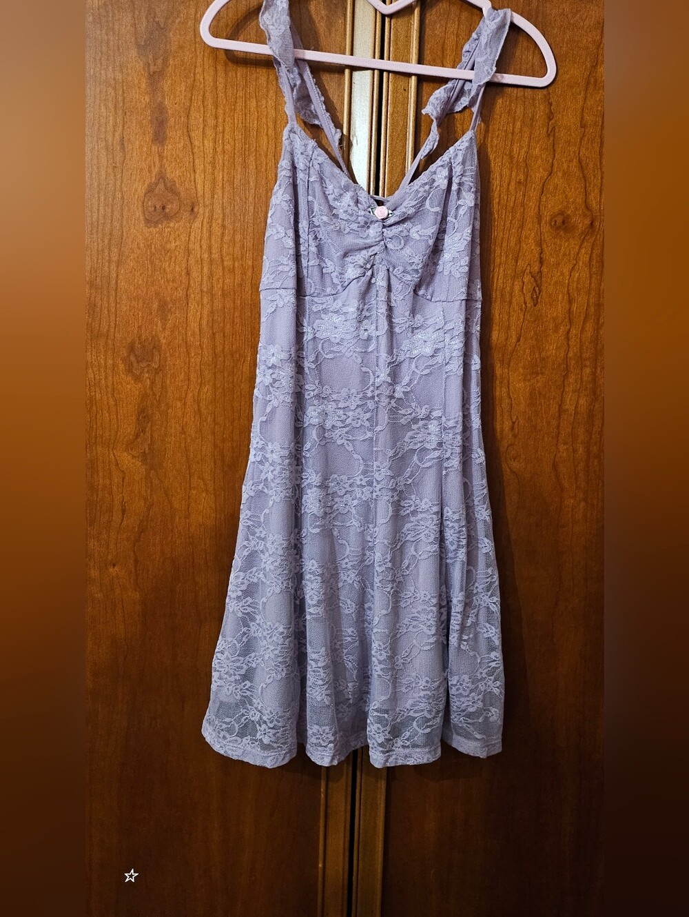 Lilac Lace Lace-up Cami Dress